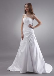 White Satin Gown