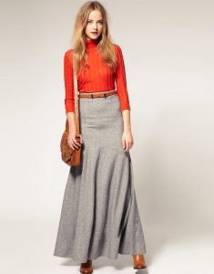 Wool Maxi Skirt