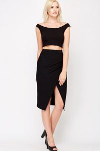 Wrap Pencil Skirt