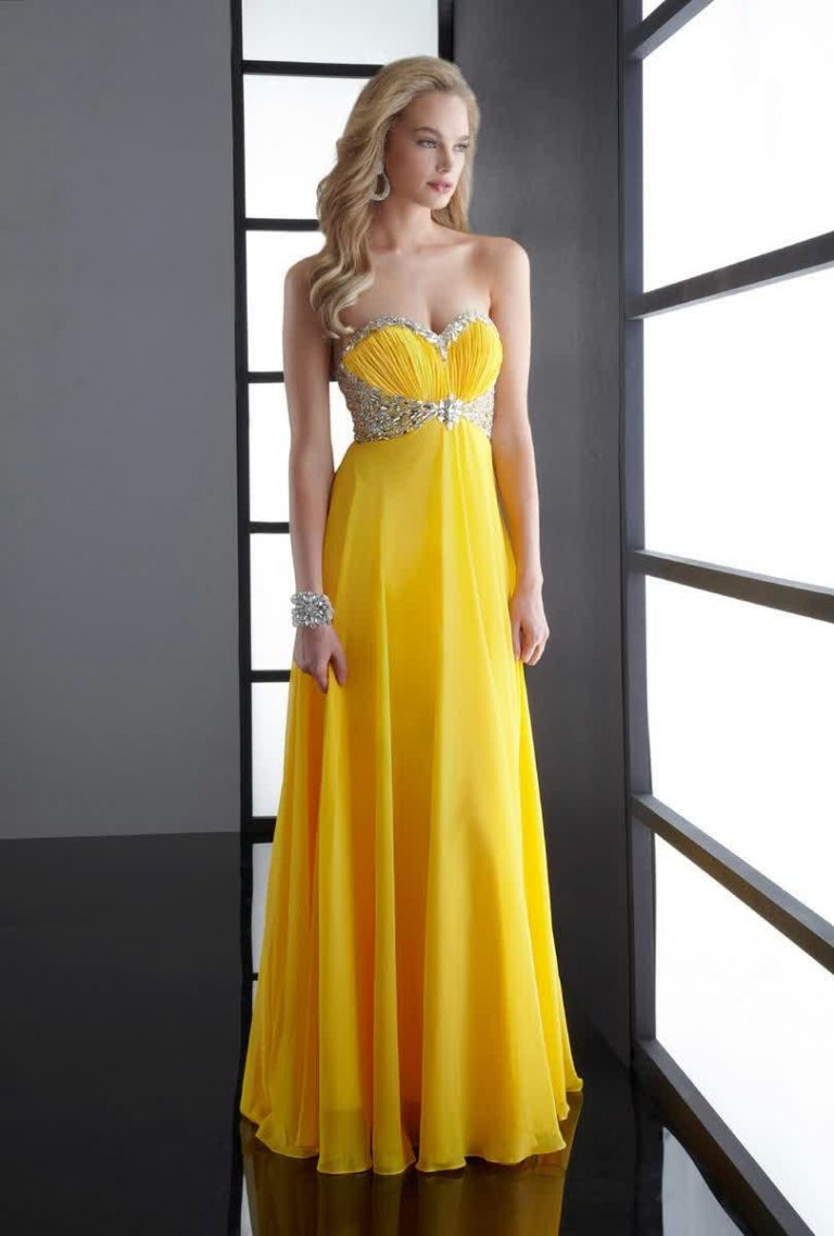 light yellow colour gown
