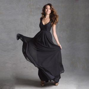 Black Chiffon Gown