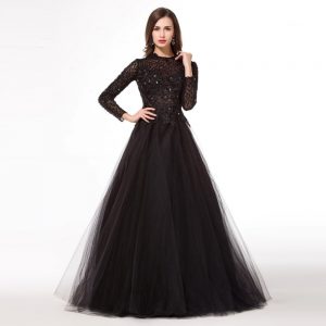 Black Gown with Sleeves