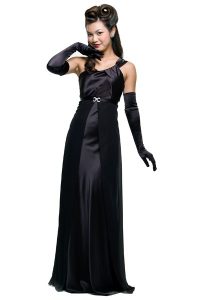 Black Satin Gown