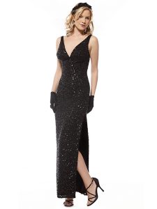 Black Sequin Gown