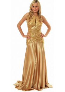 Long Gold Gown