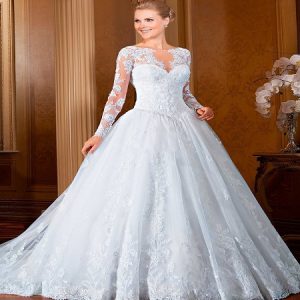 Long Sleeve Ball Gown