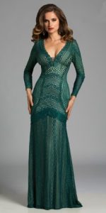 Long Sleeve Evening Gown