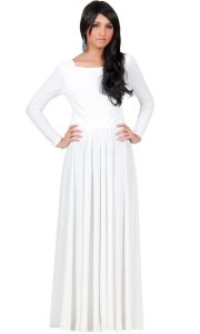 Long Sleeve White Gown