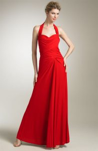 Red Halter Gown