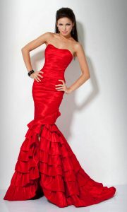 Red Mermaid Gown