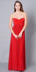 Red Strapless Gown