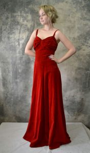 Red Velvet Gown