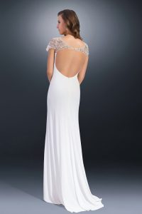 White Backless Gown