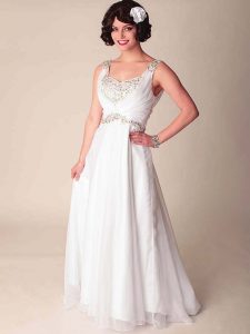 White Chiffon Gown