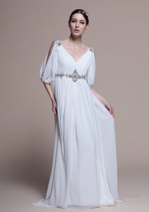 White Gowns with Sleeves