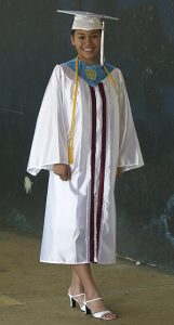 White Graduation Gown