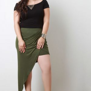 Asymmetrical Plus Size Skirt