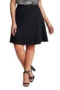 Plus Size Black Skirt