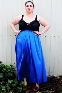 Plus Size Blue Skirt