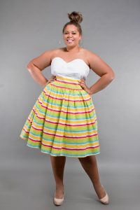 Plus Size High Waist Skirt