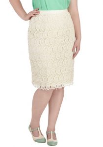 Plus Size Lace Skirt