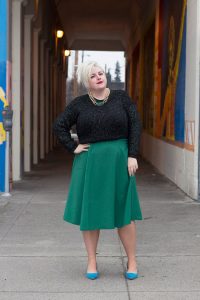 Plus Size Midi Skirt