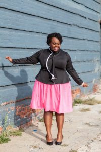 Plus Size Pink Skirt