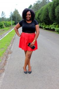 Plus Size Red Skirt