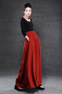 Red Long Skirt