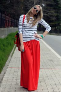 Red Maxi Skirt