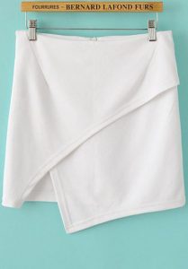 White Asymmetrical Skirt