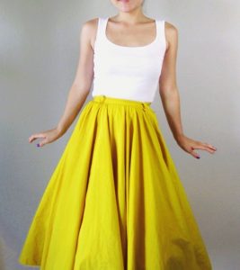Yellow Circle Skirt