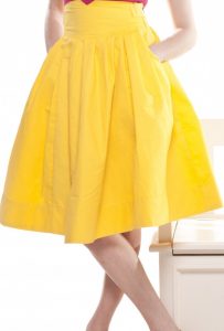 Yellow High Waisted Skirt
