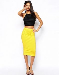 Yellow Pencil Skirt