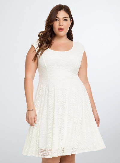 Plus Size White Sundress | DressedUpGirl.com