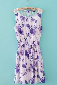 Purple Floral Sundress