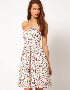 Strapless Floral Sundress