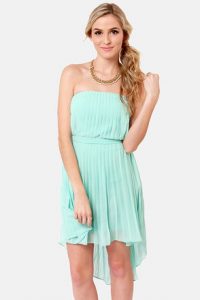 Strapless Light Blue Sundress