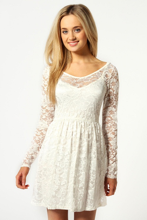 White Lace Sundress | DressedUpGirl.com