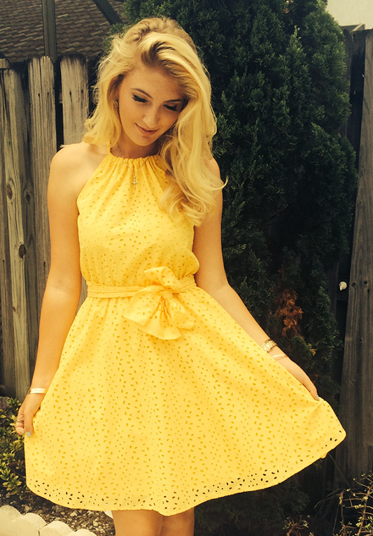 yellow cotton sundress