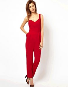 Red One Piece Jumpsuit