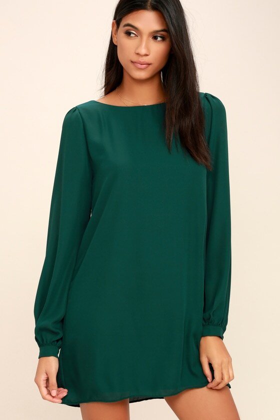 Green Shift Dress | DressedUpGirl.com