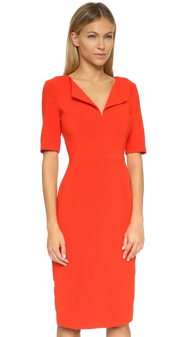 orange sheath dress