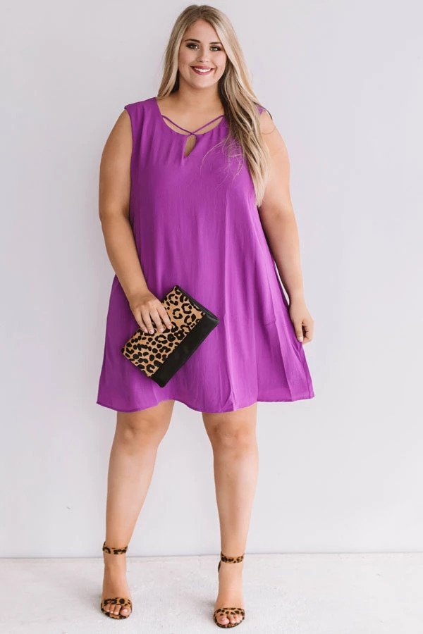 Purple Shift Dress | DressedUpGirl.com