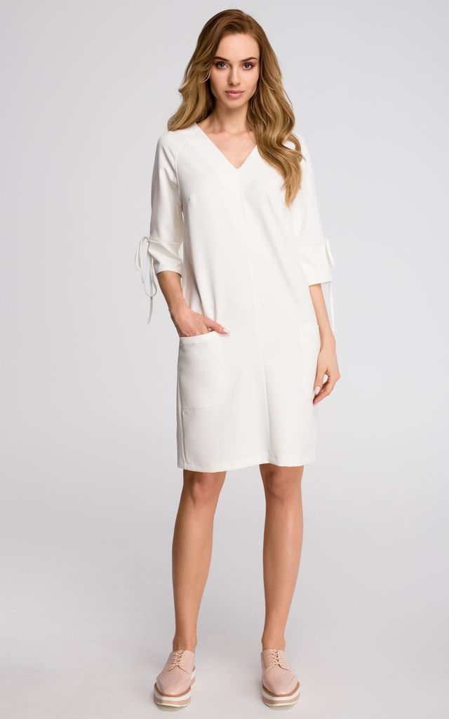 V-neck Shift Dress | DressedUpGirl.com