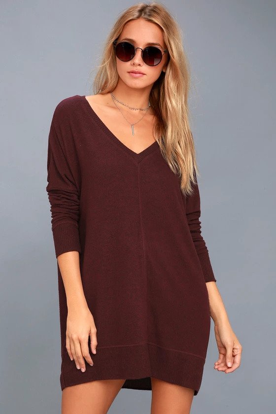 Brown Sweater Dress