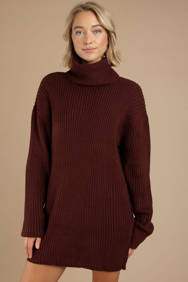 Brown Sweater Dress