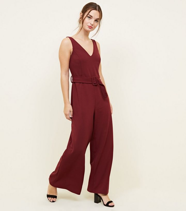 Burgundy Jumpsuit | DressedUpGirl.com