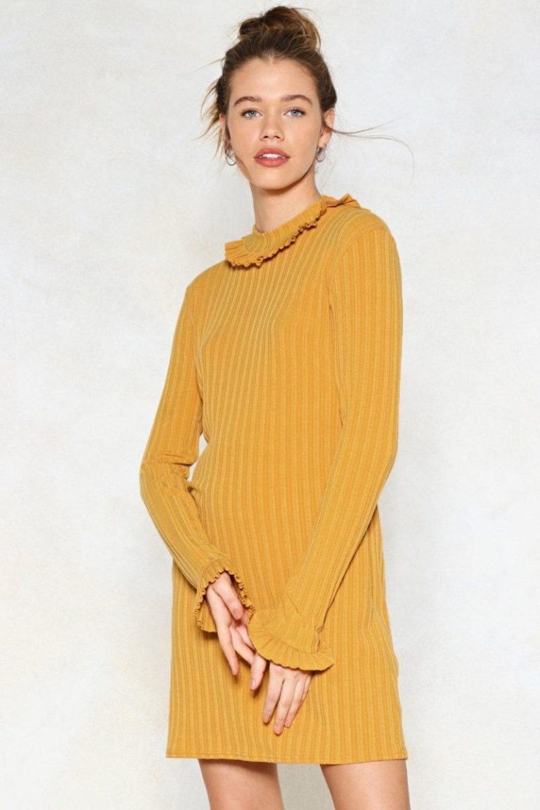 yellow sweater dress amazon