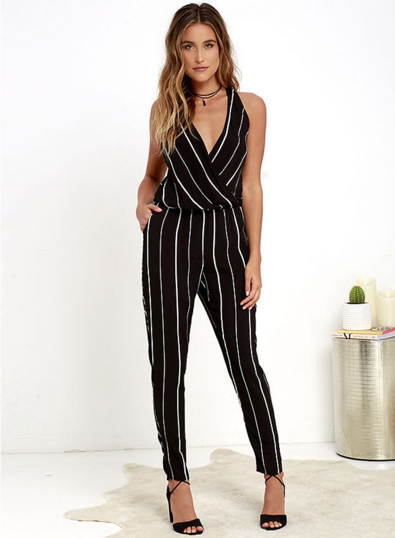 Striped Jumpsuit | DressedUpGirl.com